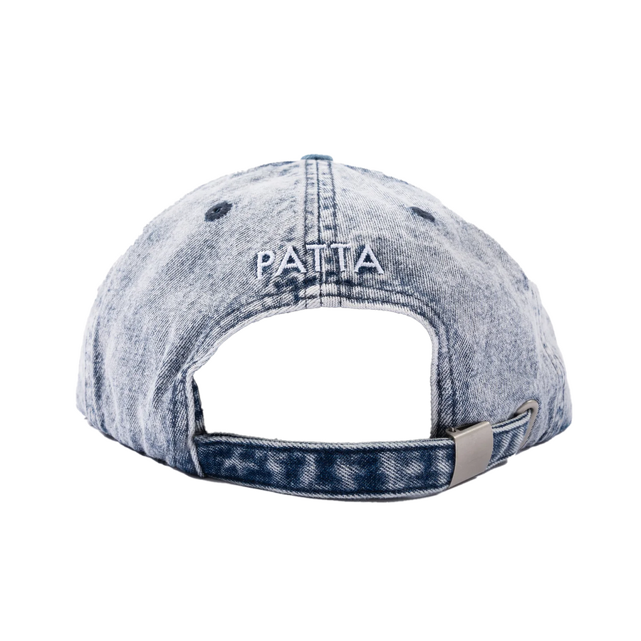 Patta Acid Wash Sports Cap Blue Denim