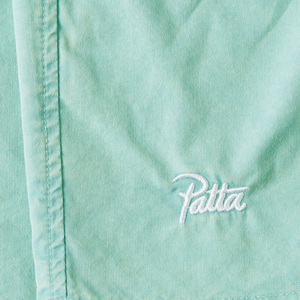 Patta Acid Washed Swim Shorts Blue Radiance