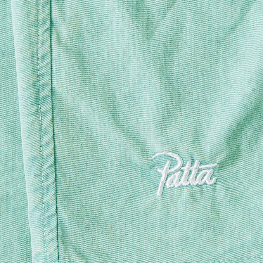 Patta Acid Washed Swim Shorts Blue Radiance