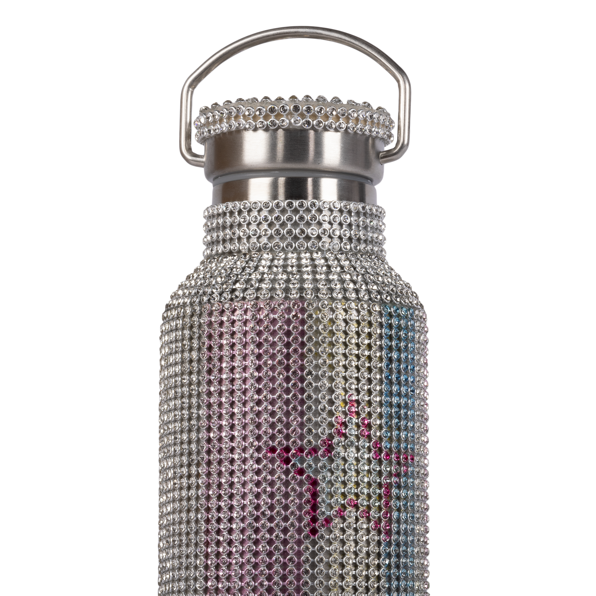 Collina Strada Rhinestone Water Bottle Star Stripe Multi