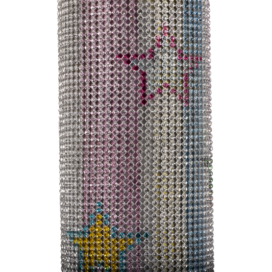 Collina Strada Rhinestone Water Bottle Star Stripe Multi