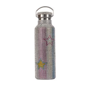 Collina Strada Rhinestone Water Bottle Star Stripe Multi