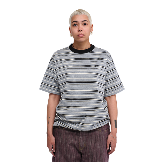 Pseushi Knitted Stripes T-Shirt