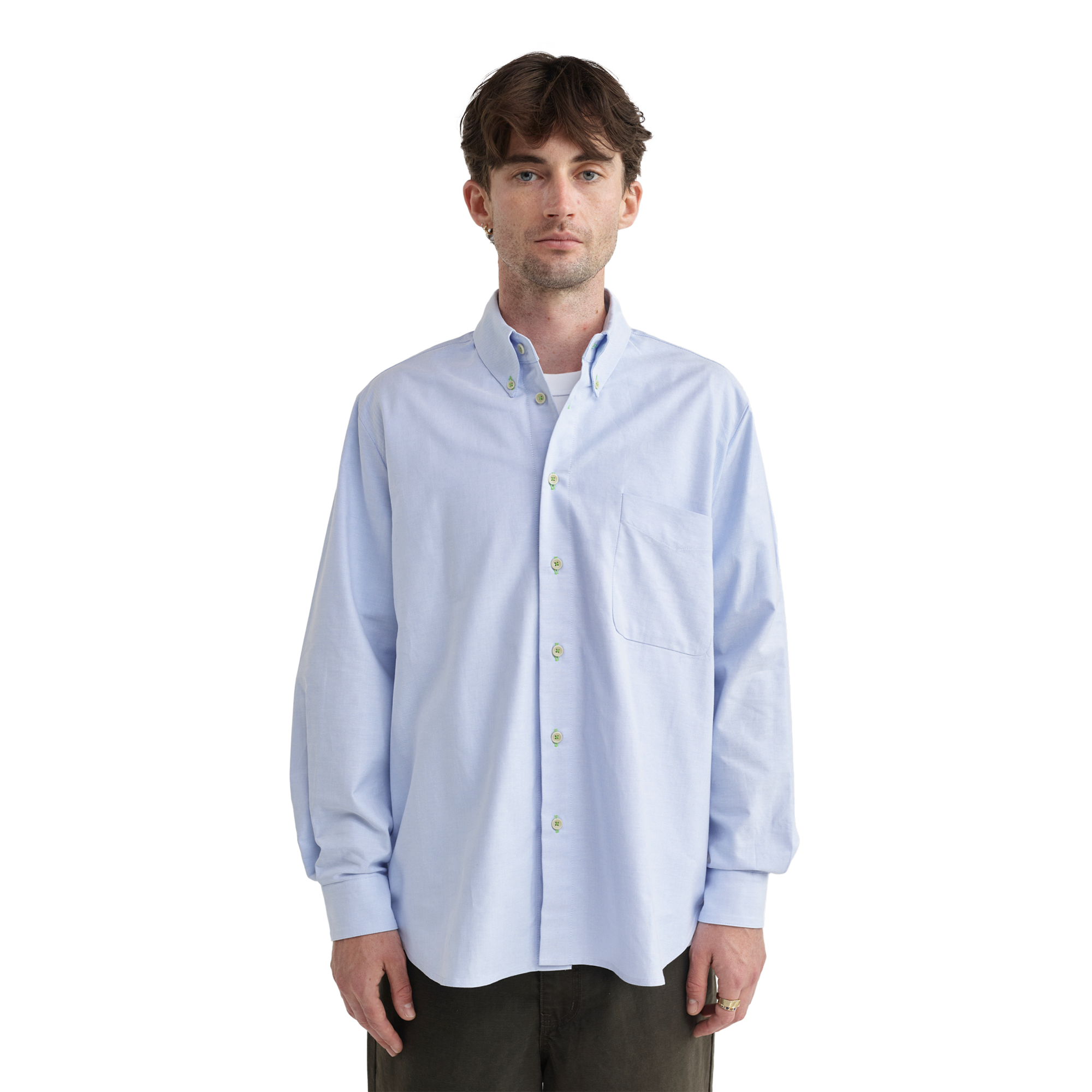 Pseushi Long Sleeve Button-down Oxford Shirt