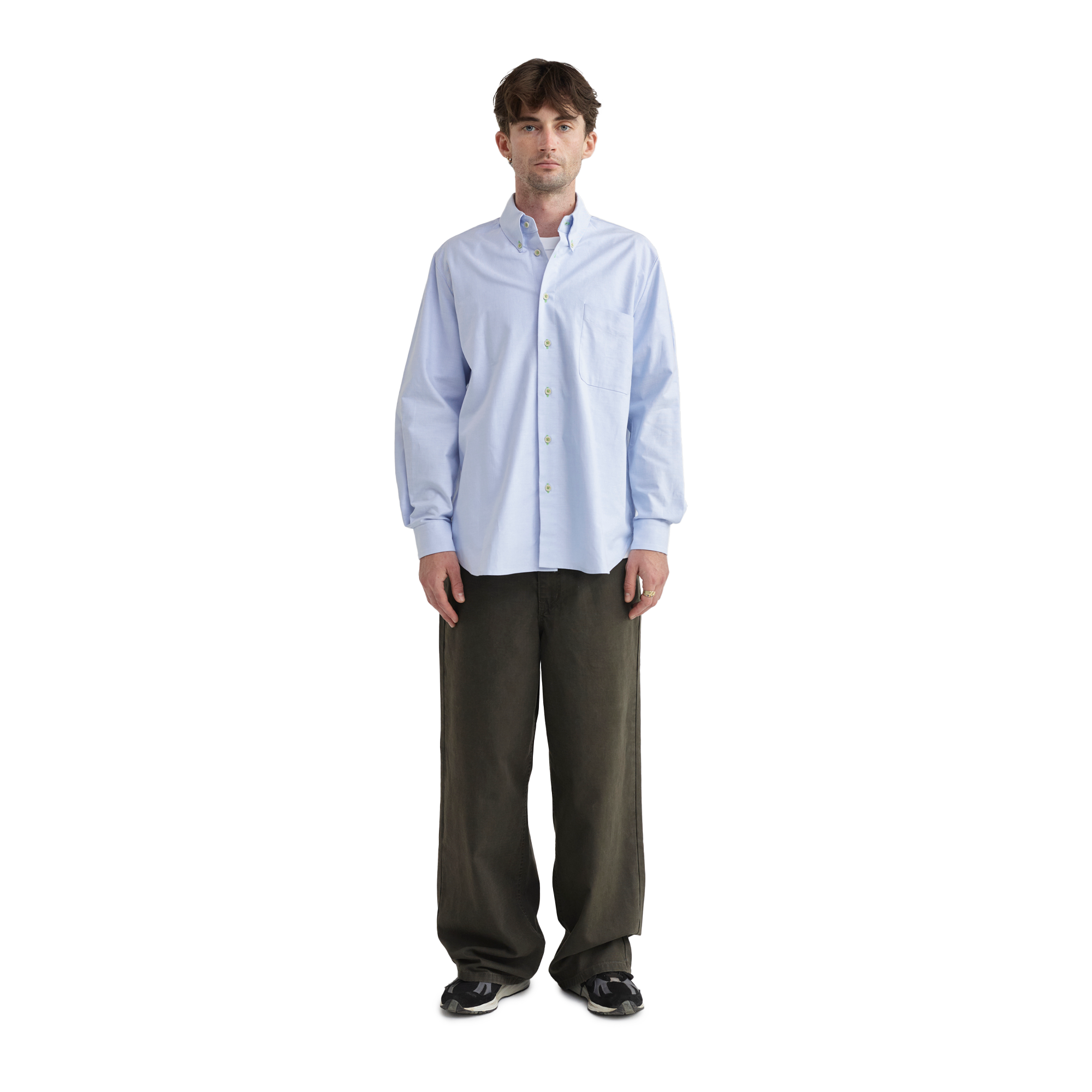 Pseushi Long Sleeve Button-down Oxford Shirt