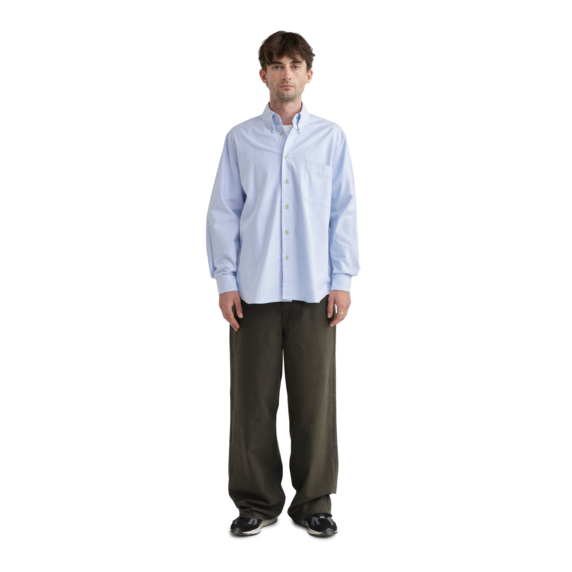 Pseushi Loose Cut Cotton Ripstop Carpenter Pants Washed Khaki
