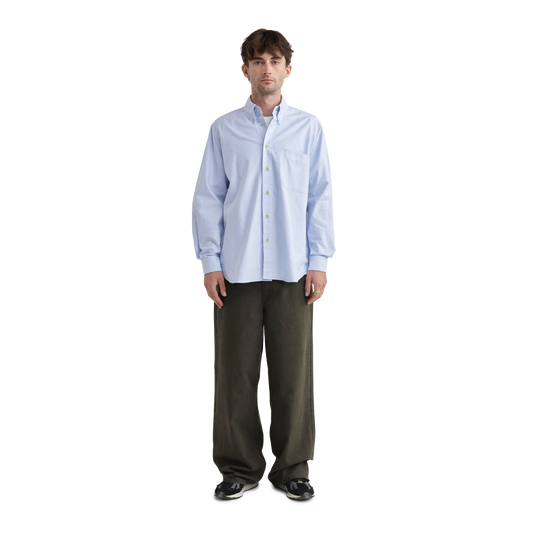 Pseushi Loose Cut Cotton Ripstop Carpenter Pants Washed Khaki