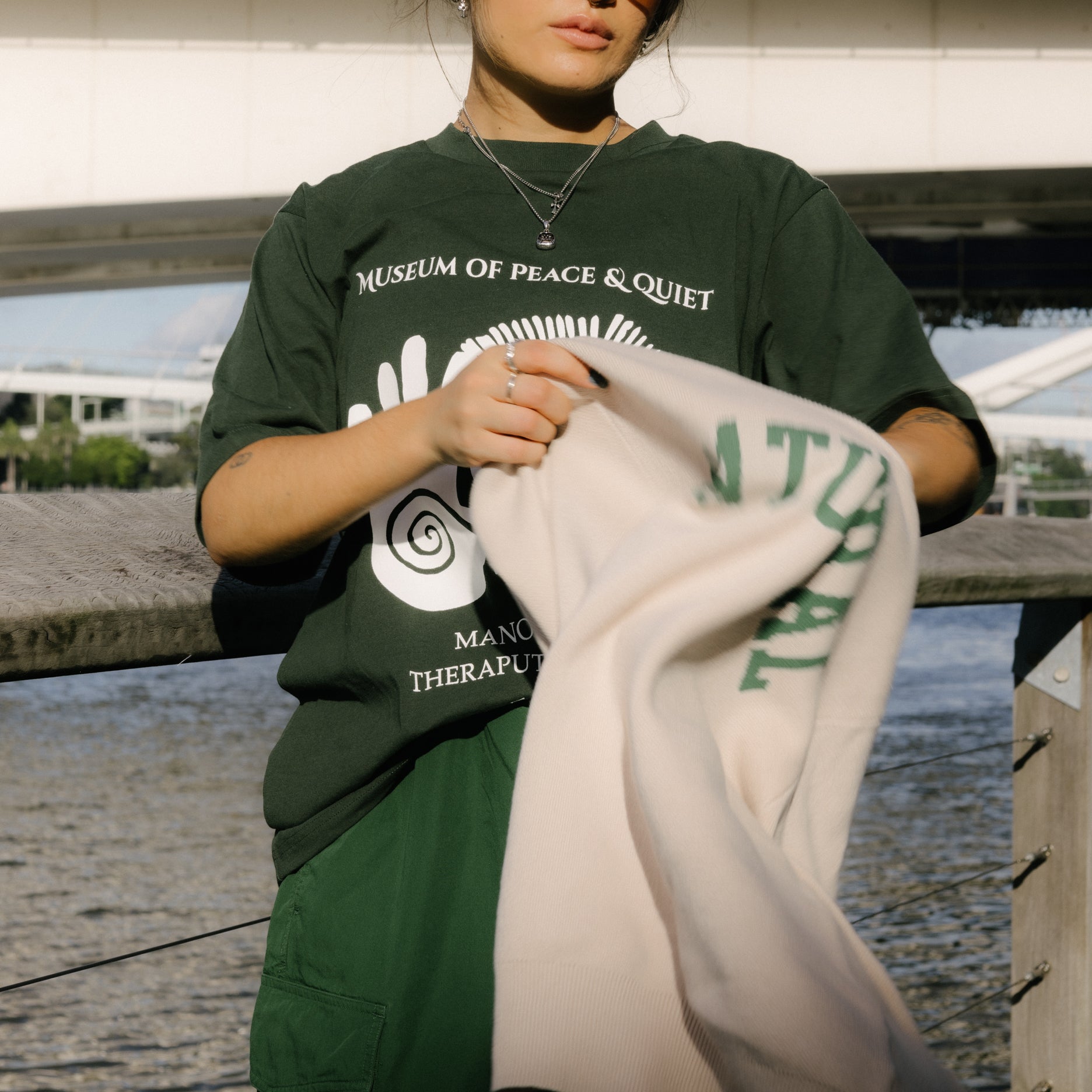 Museum Of Peace & Quiet Natural Jacquard Knit Sweater Bone