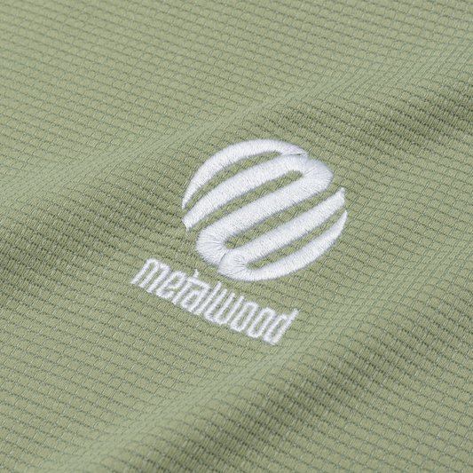 Metalwood Paneled Poly Top Mint