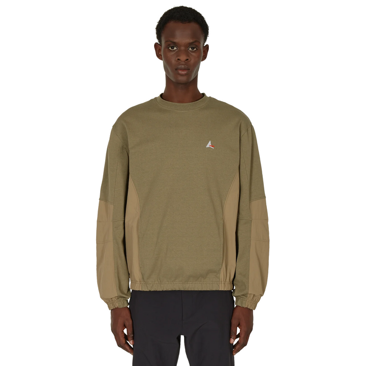 ROA Paneled Crewneck Military Green