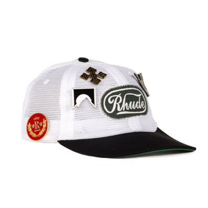 R H U D E  Patch Mesh Trucker Hat White/Black