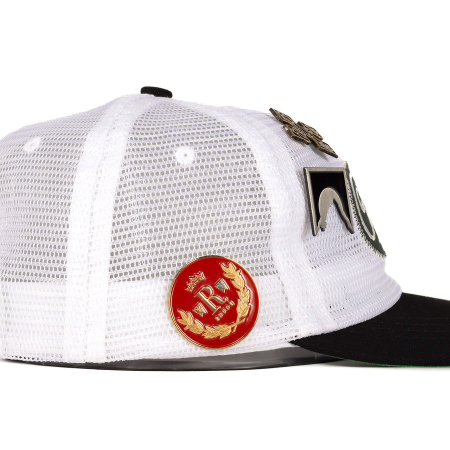 R H U D E  Patch Mesh Trucker Hat White/Black