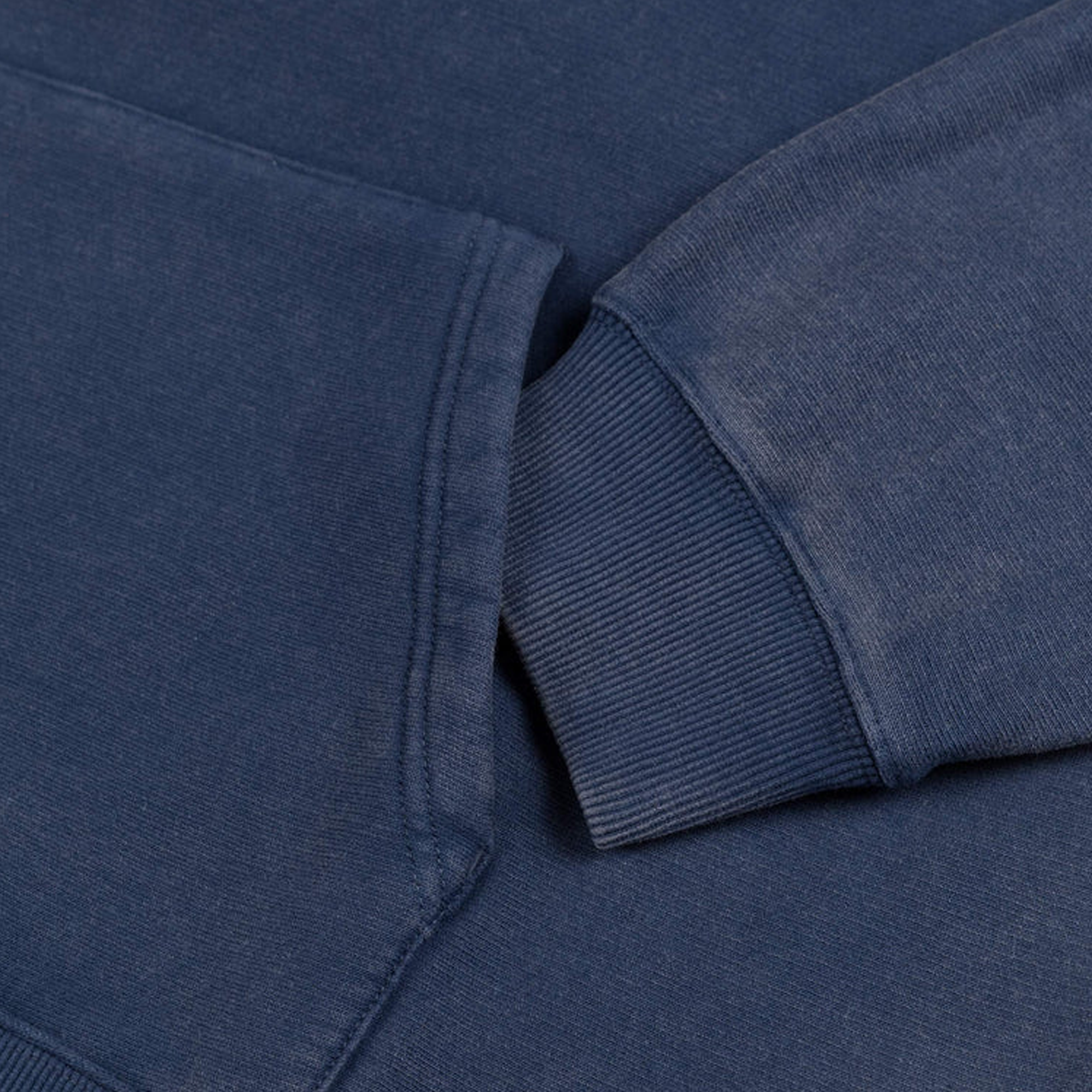 Patta Classic Acid Washed Hooded Sweater Estate Blue