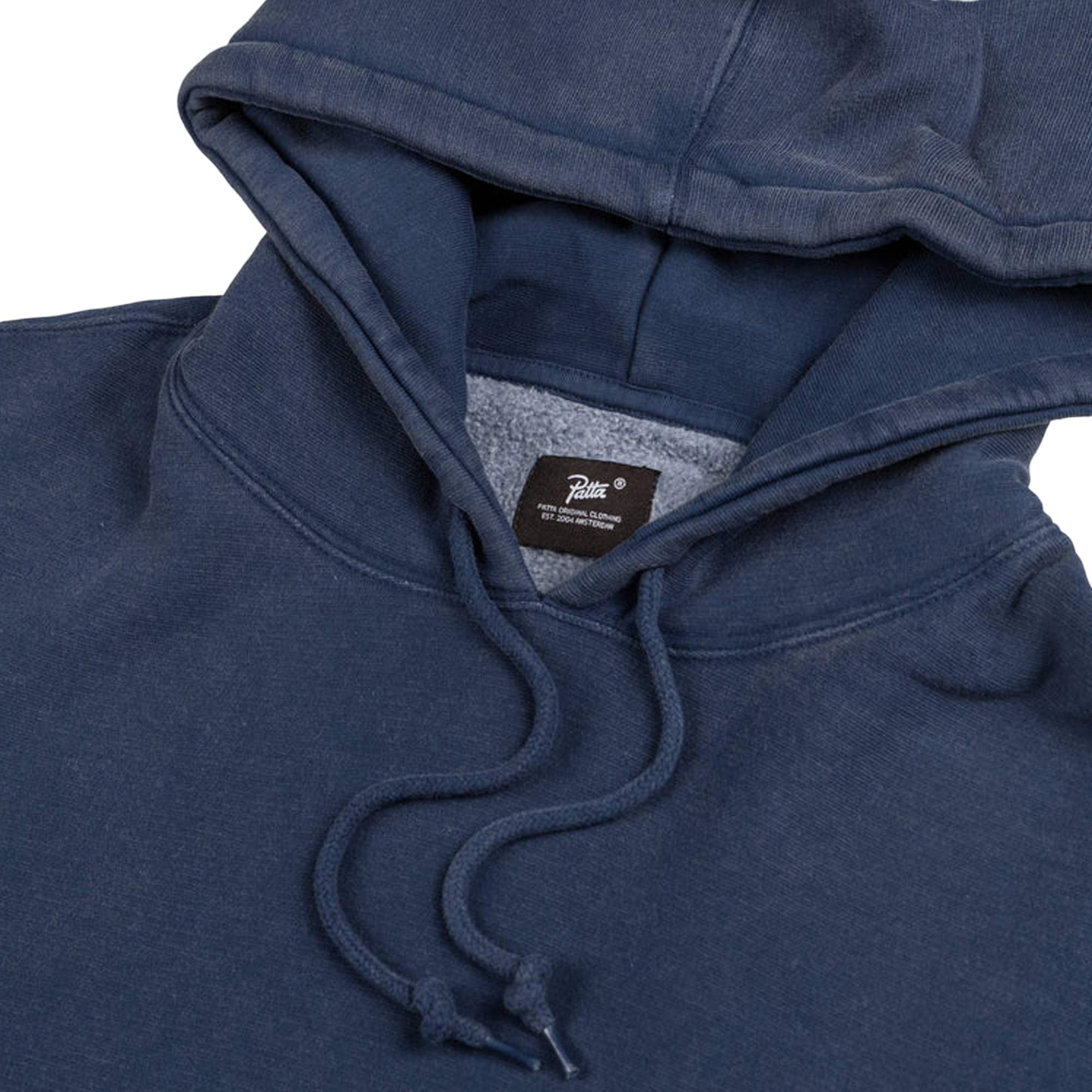 Patta Classic Acid Washed Hooded Sweater Estate Blue