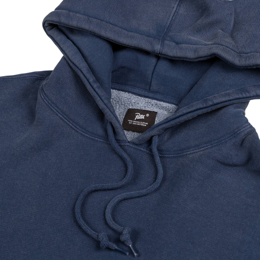 Patta Classic Acid Washed Hooded Sweater Estate Blue