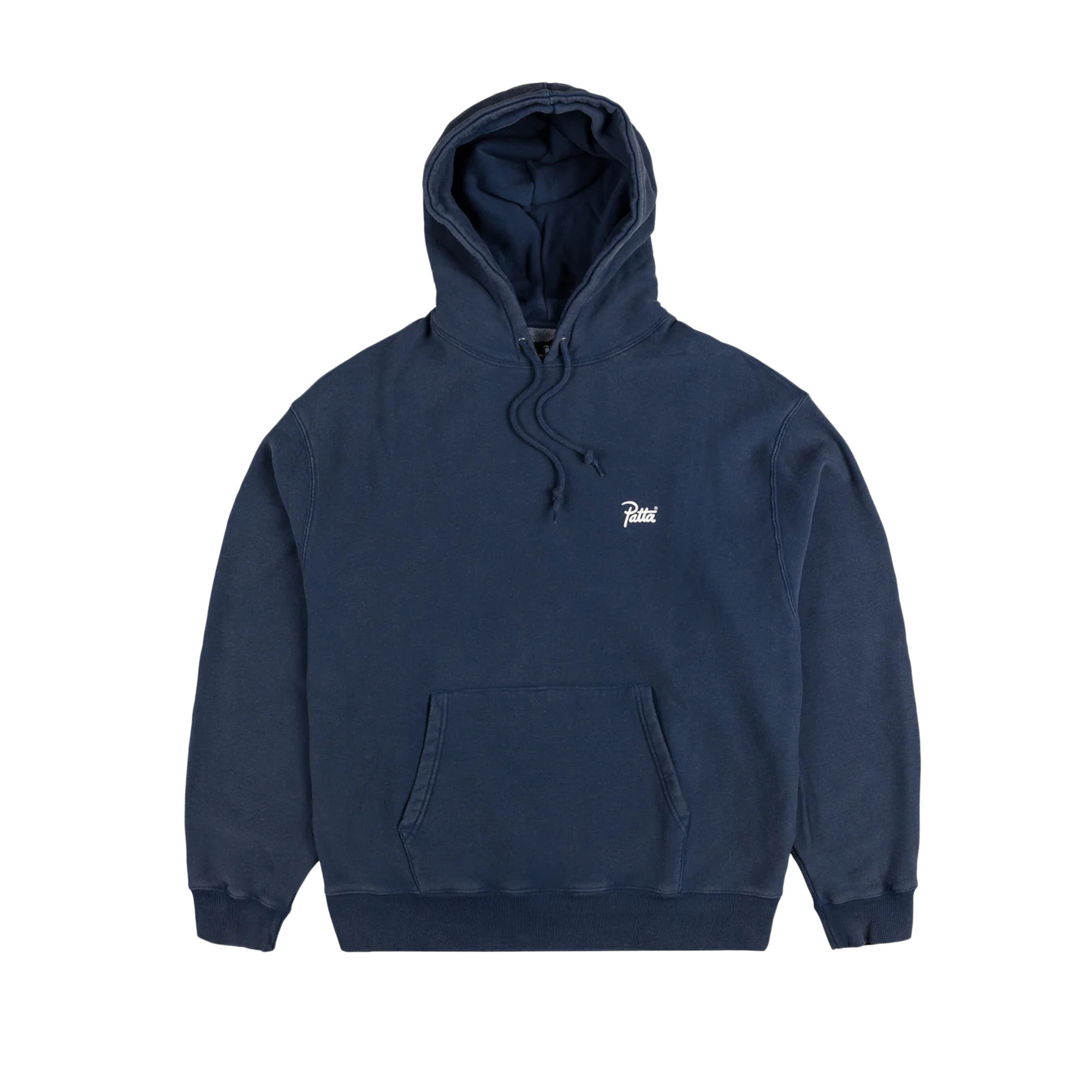 Patta Classic Acid Washed Hooded Sweater Estate Blue