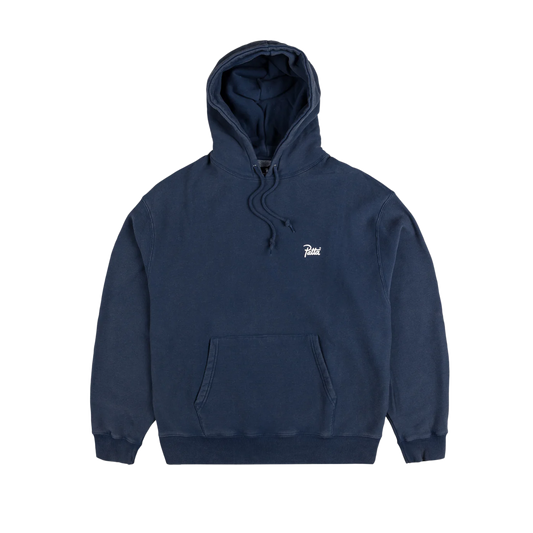 Patta Classic Acid Washed Hooded Sweater Estate Blue