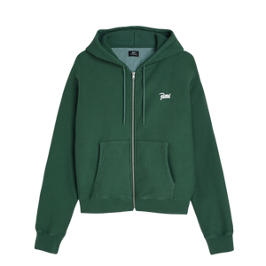 Patta Classic Zip Up Hooded Sweater Bistro Green