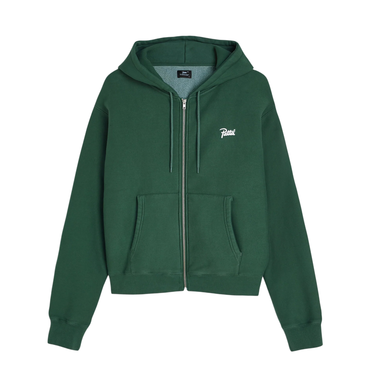 Patta Classic Zip Up Hooded Sweater Bistro Green
