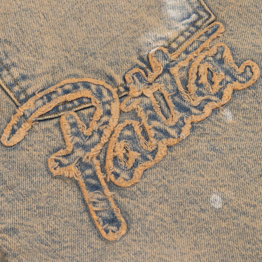 Patta Dirty Splatter Straight Denim Pants Sandwashed Light Blue