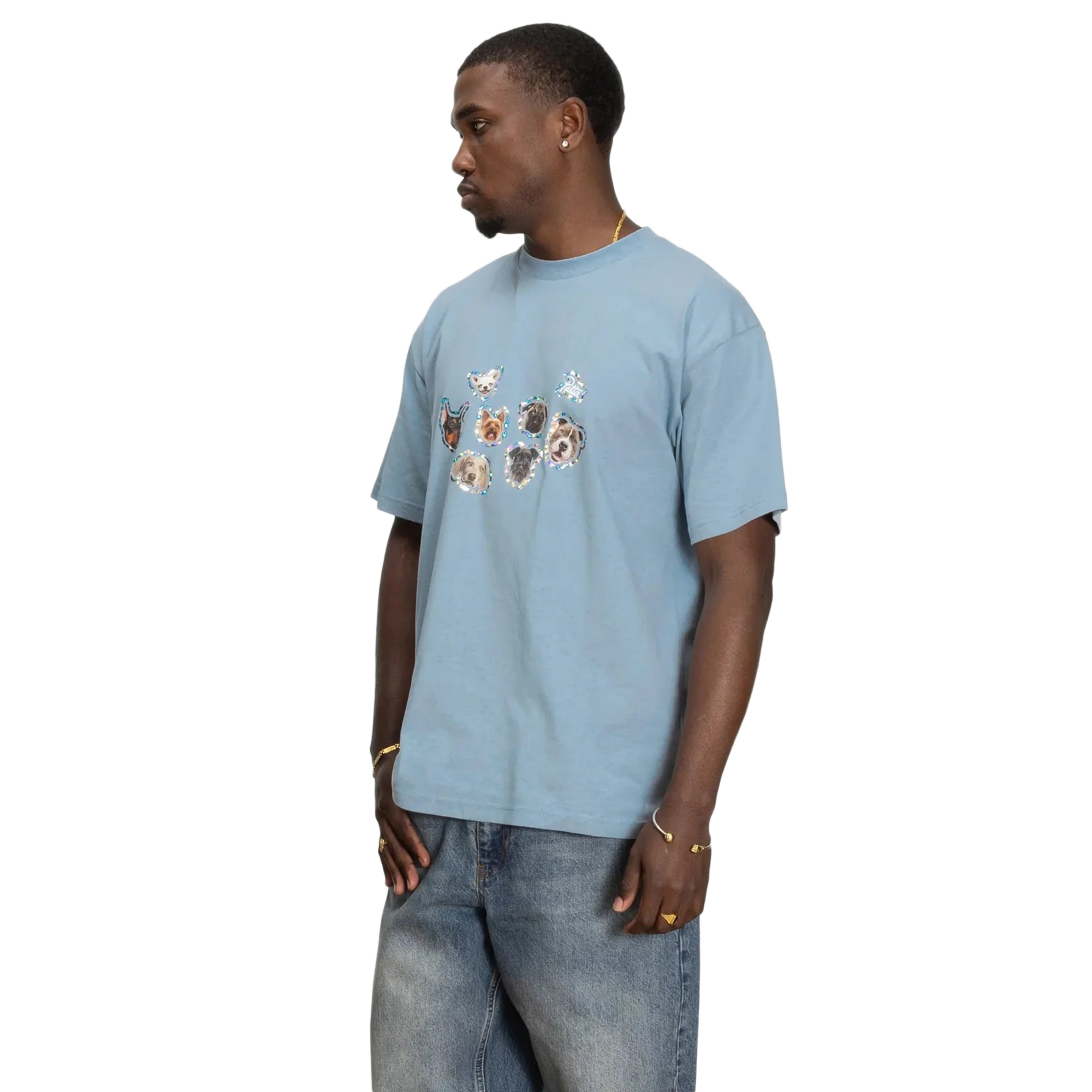 Patta Dogs T-Shirt Dusty Blue