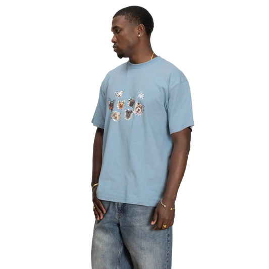 Patta Dogs T-Shirt Dusty Blue