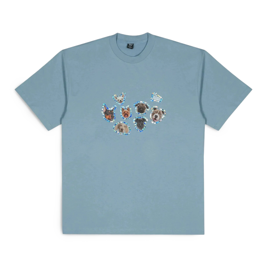 Patta Dogs T-Shirt Dusty Blue