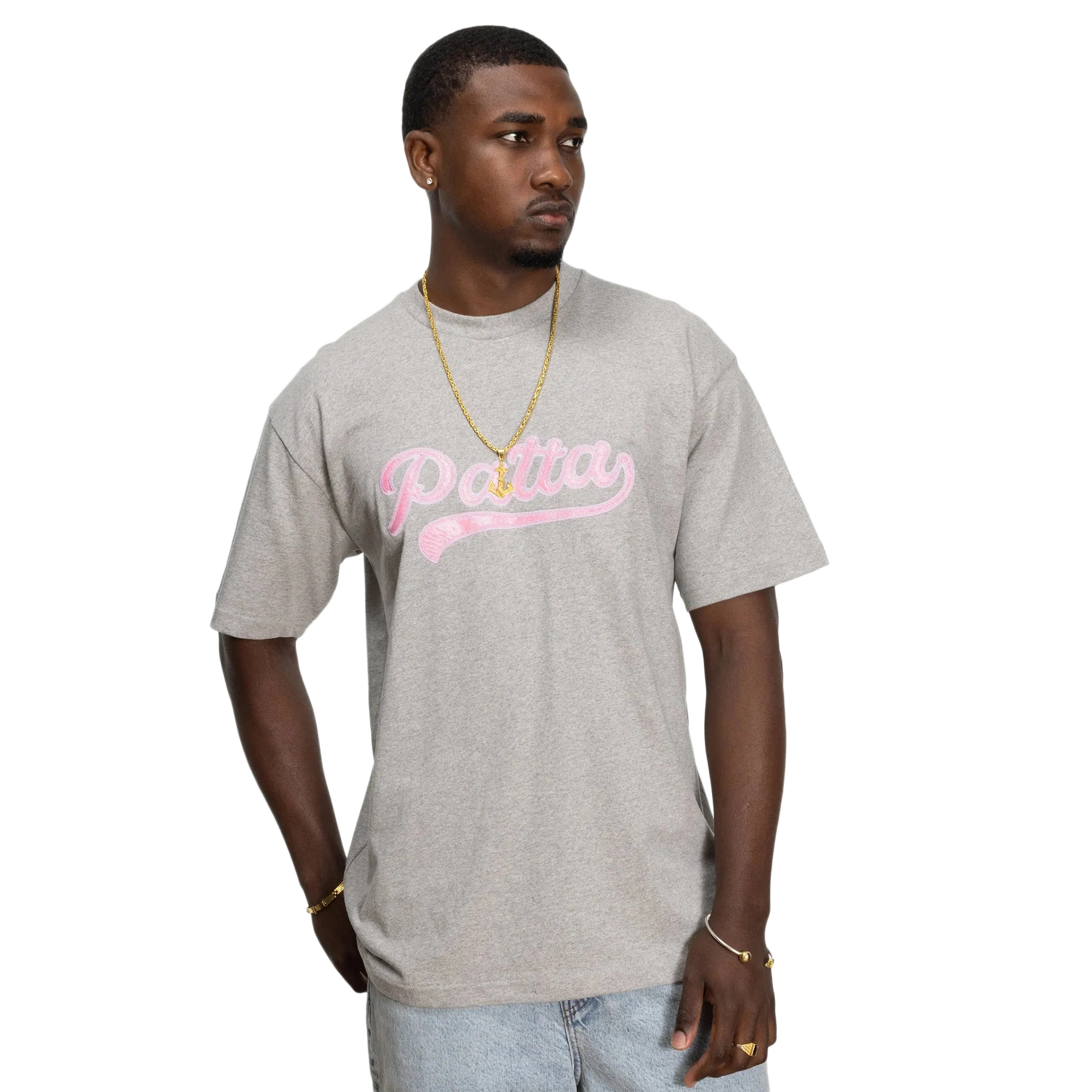 Patta Logo Tail T-Shirt Grey Heather