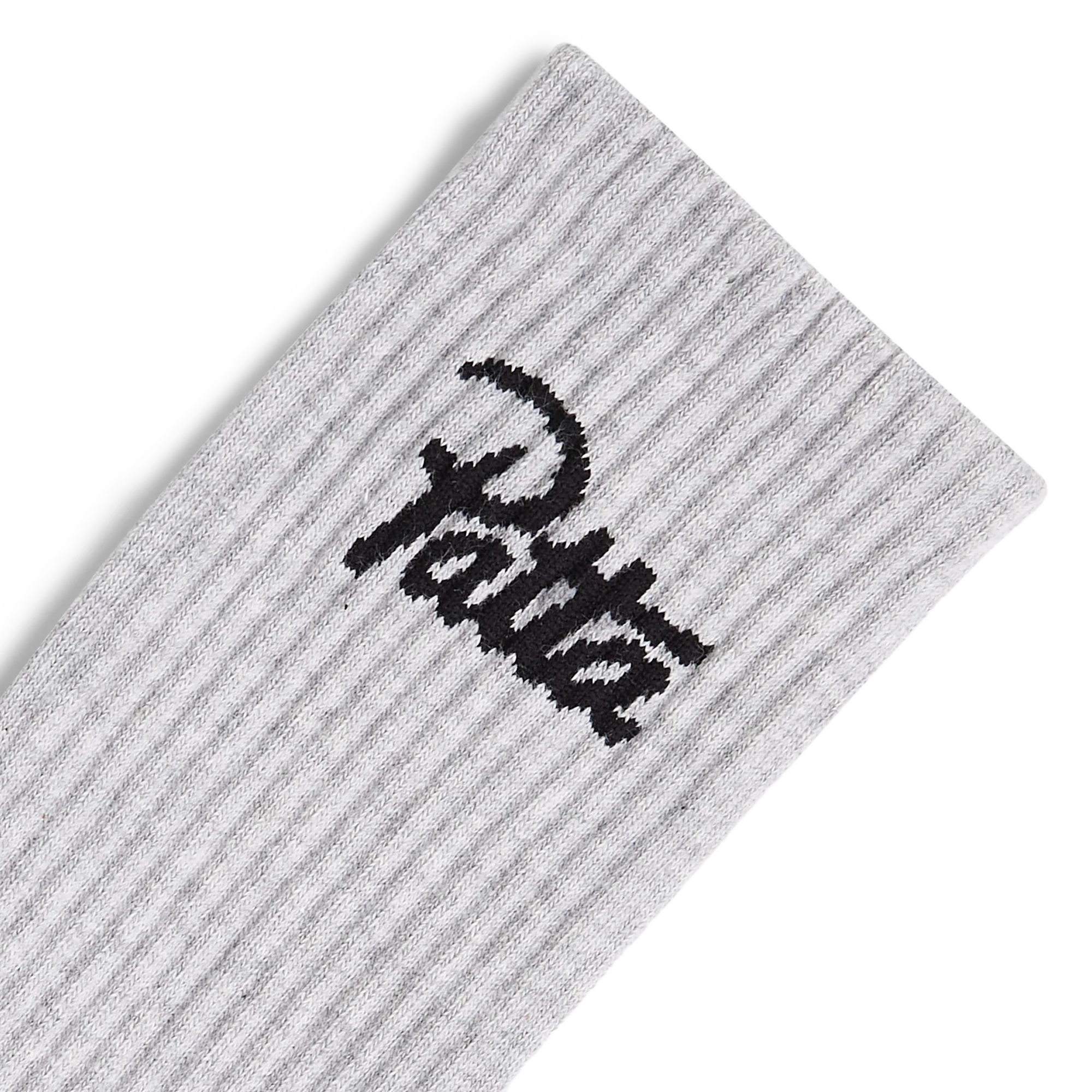 Patta Script Logo Sports Sock Melange Grey