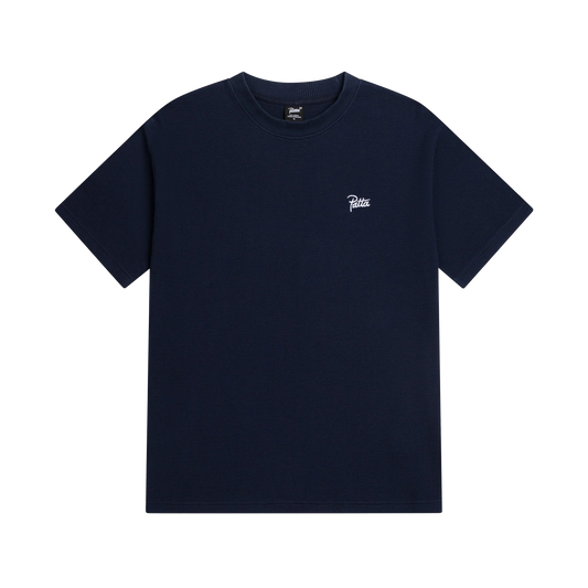 Patta Waffle Script Logo T-Shirt Black Iris