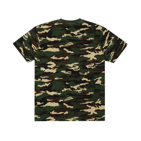 Patta Waffle Script Logo T-Shirt Woodland Camo