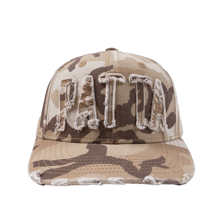 Patta Frayed Woodland Camo Sports Cap Sand Dollar