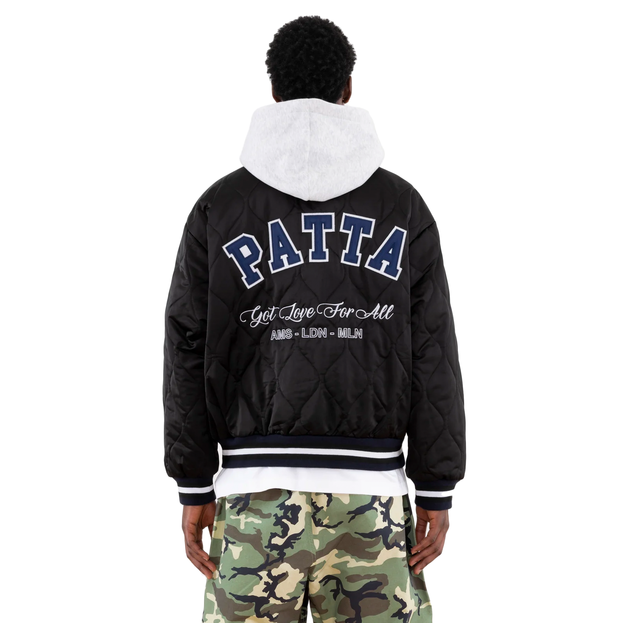 Grey hooded 2025 bomber jacket