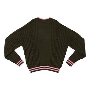 Patta Loves You Cable Knit Sweater Beetle