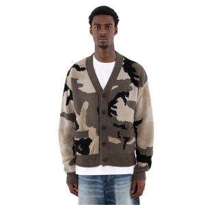 Patta Woodland Camo Knitted Cardigan