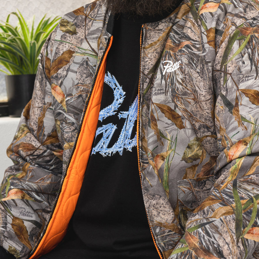 Patta Nature Print Reversible Canvas Bomber Jacket