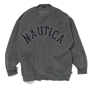 Nautica Japan Pigment Dyed Arch Logo Sweat Charcoal