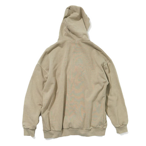 Nautica Japan Pigment Dyed Felt Logo Hoodie Beige