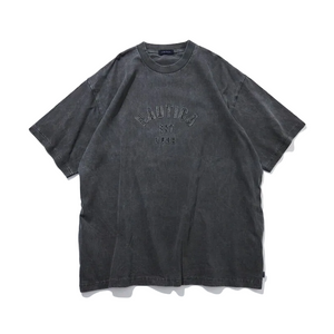 Nautica Japan Pigment Dyed Felt Logo T-Shirt Charcoal