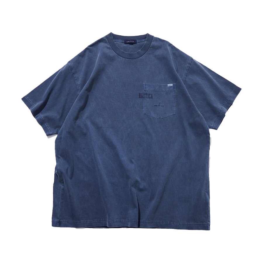 Nautica Japan Pigment Dyed Hidden Pocket T-Shirt Navy