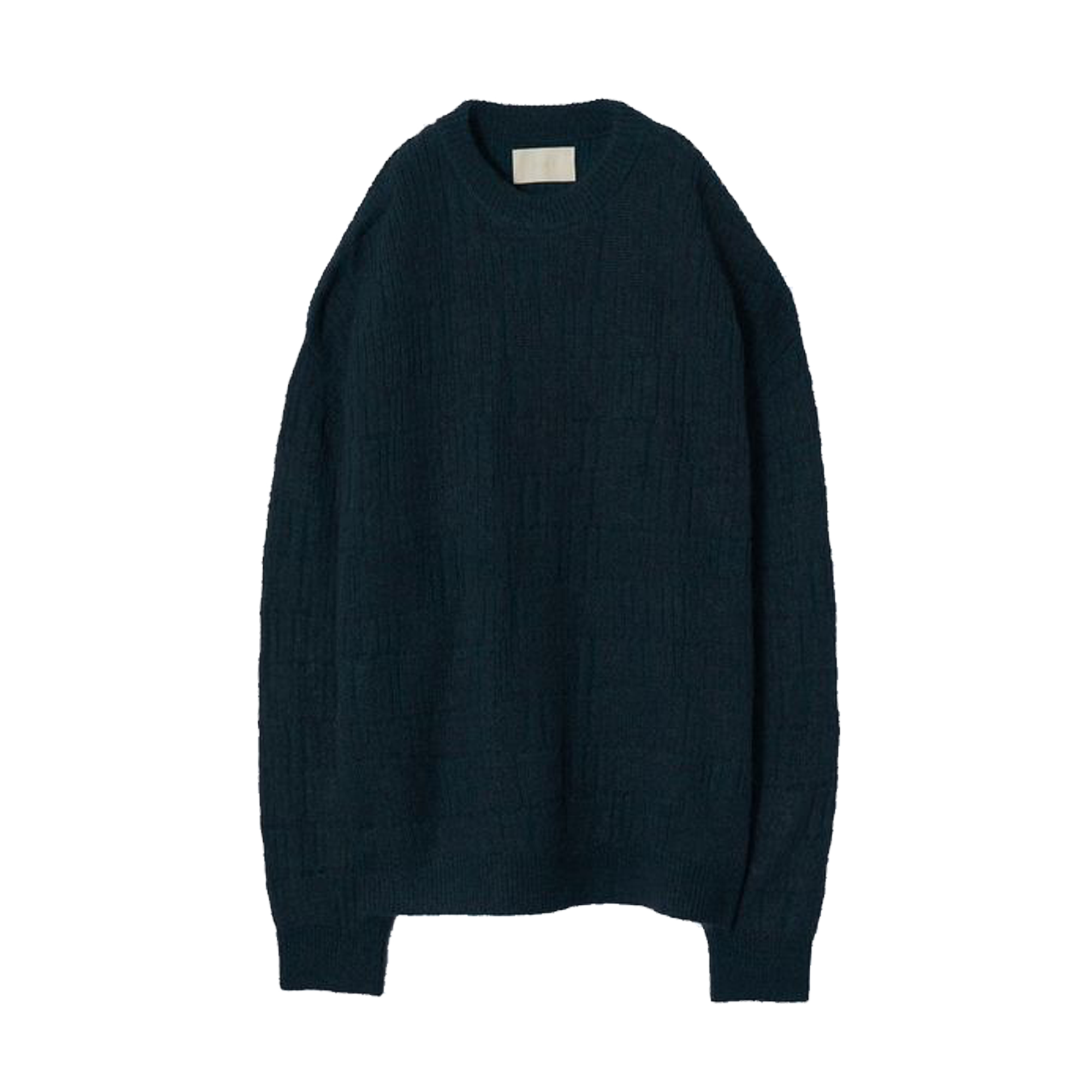 Yoke Plating Crewneck Sweater Peacock