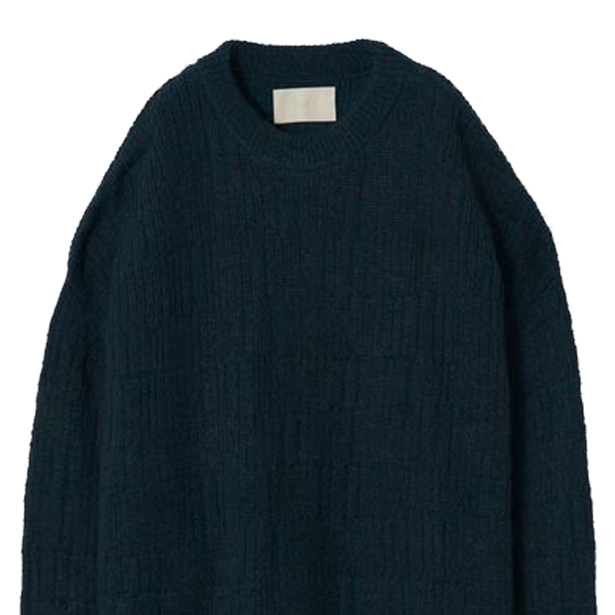 Yoke Plating Crewneck Sweater Peacock