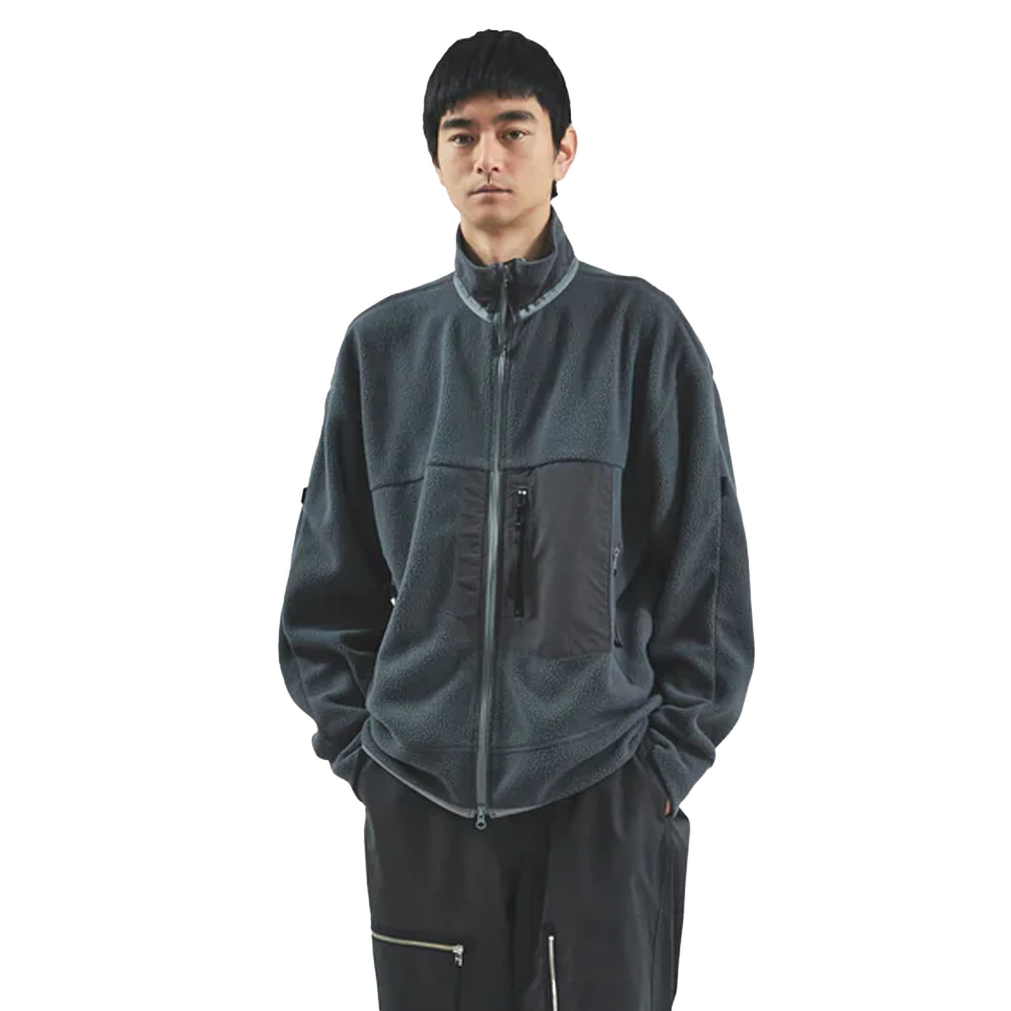 Meanswhile Polartec¬Æ Fleece Overwrap Jacket Sage Green