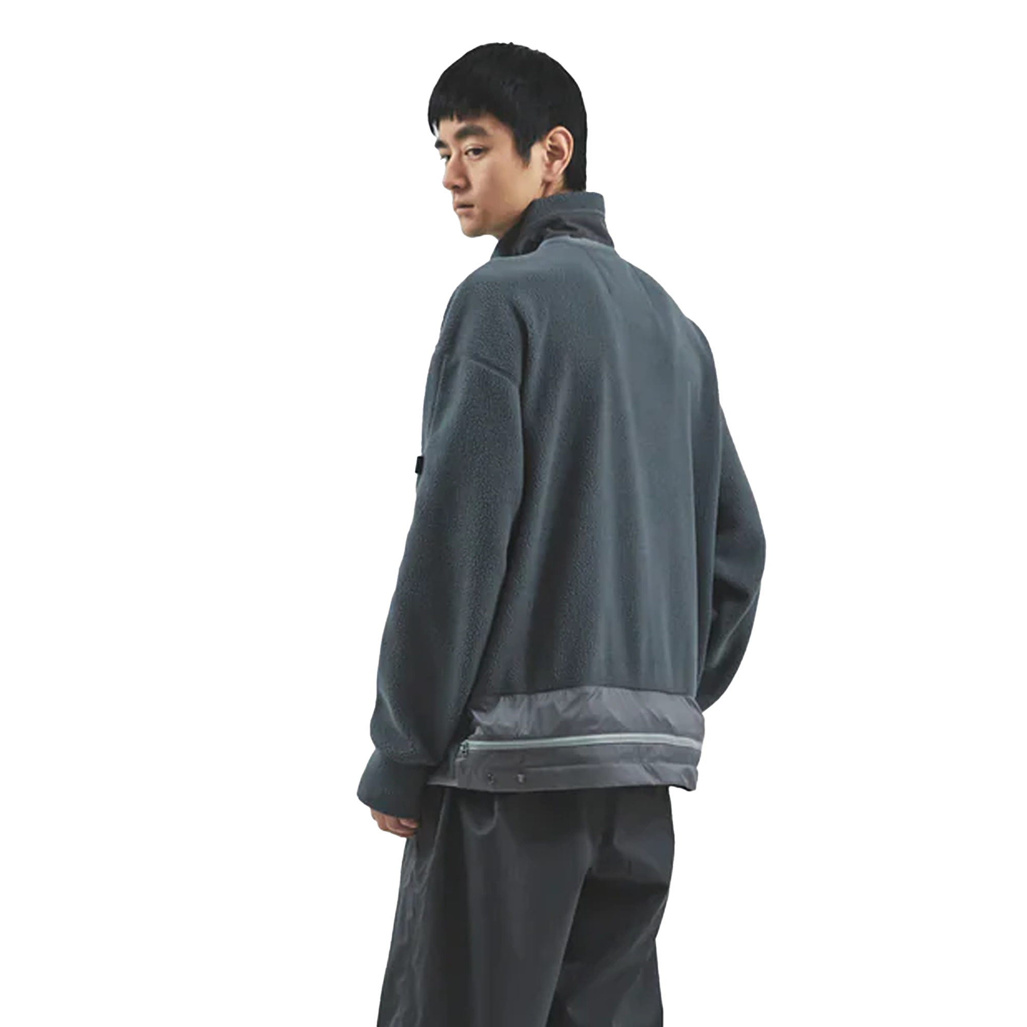 Meanswhile Polartec¬Æ Fleece Overwrap Jacket Sage Green