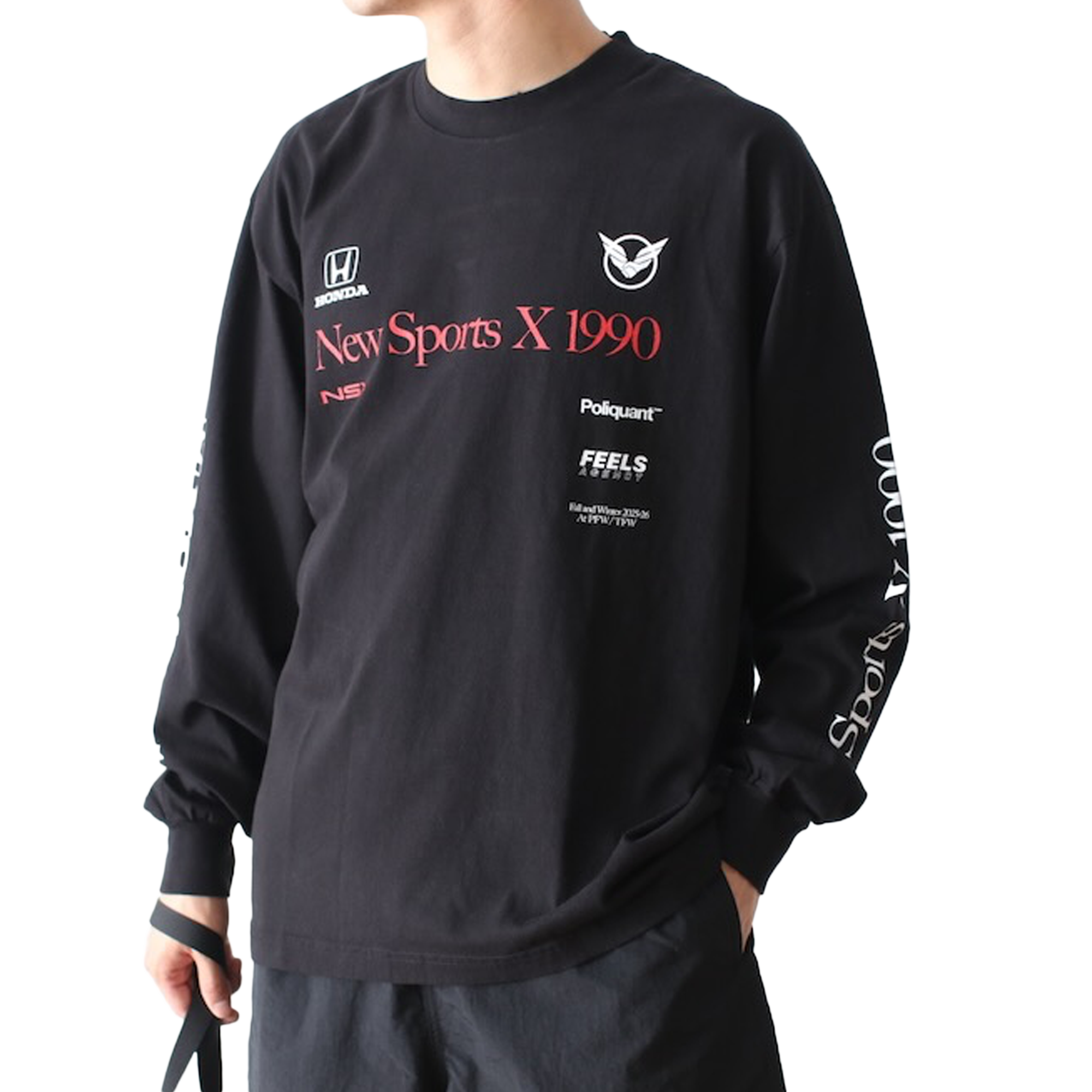 Poliquant The New Sports x 1990 L/S Tee Limited Edition Black