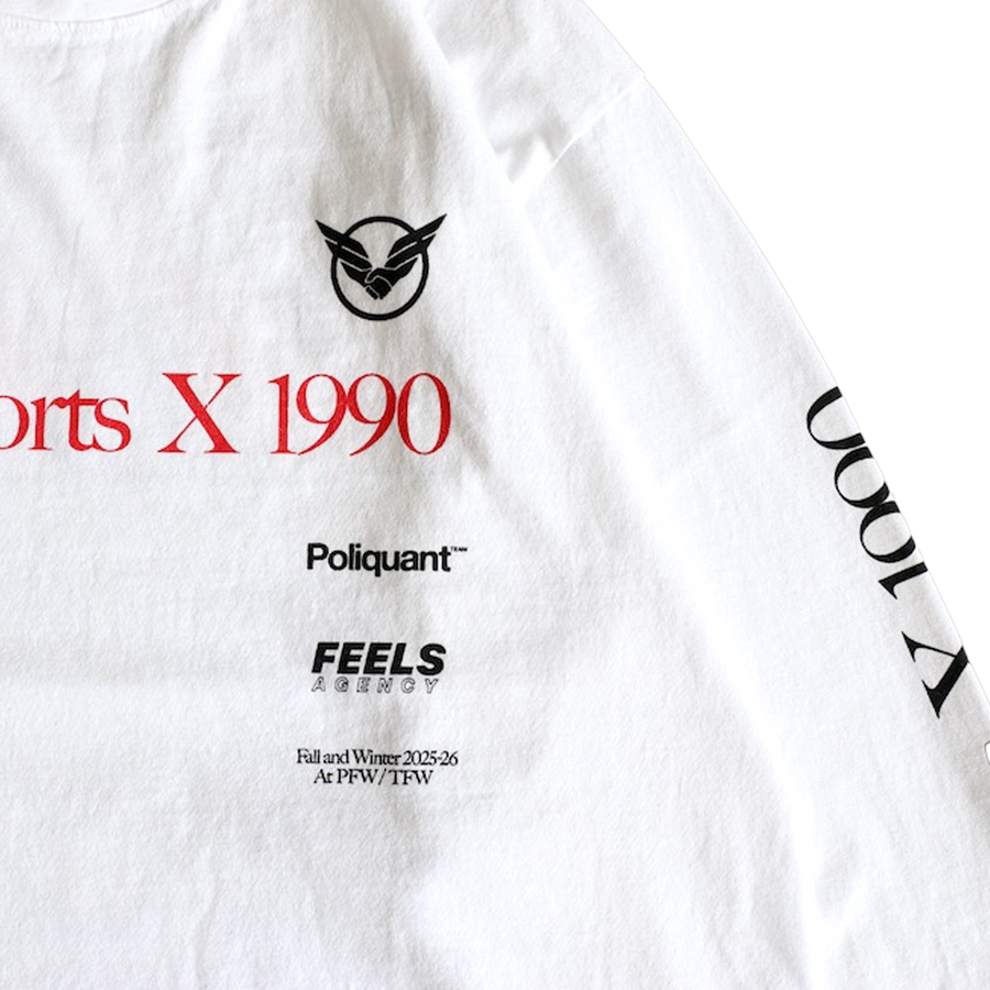 Poliquant The New Sports x 1990 L/S Tee Limited Edition White
