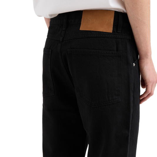 Pseushi Standard Cut Rinse Wash Black Denim