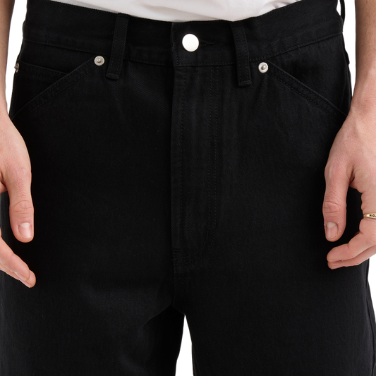 Pseushi Standard Cut Rinse Wash Black Denim