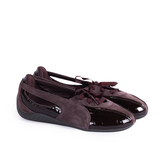 Puma Women's Speedcat Ballet Nova Croc Chocolate Fondue/Gum 40881301
