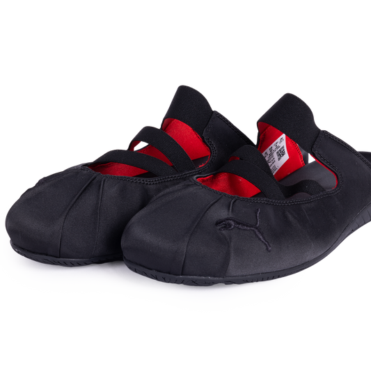 Puma Women's Speedcat Mule Satin Black/For All Time Red 40991102